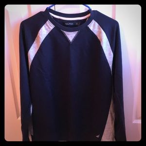 Men’s Nautica long sleeve navy blue shirt.
